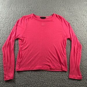 ALICE + OLIVIA Classics Beige Soft Crewneck Sweatshirt Ribbed Size Large‎ Pink